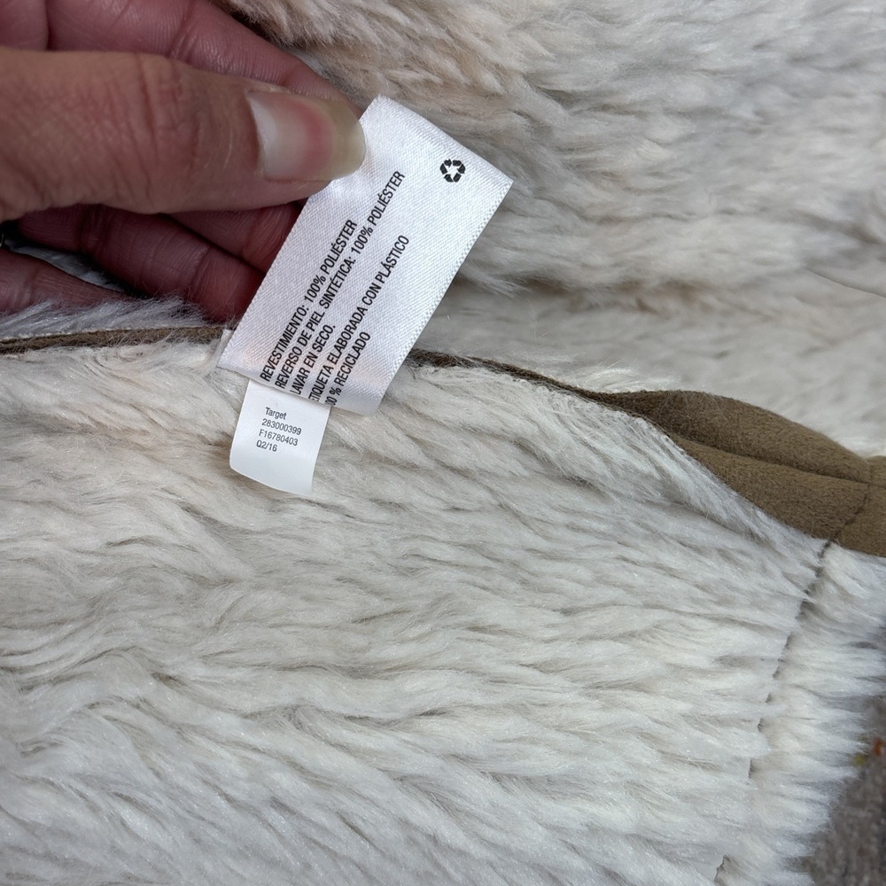 Y2K Boho Sherpa Suede Vest Western Festival Fairycore Layering‎ Small - Picture 9 of 13